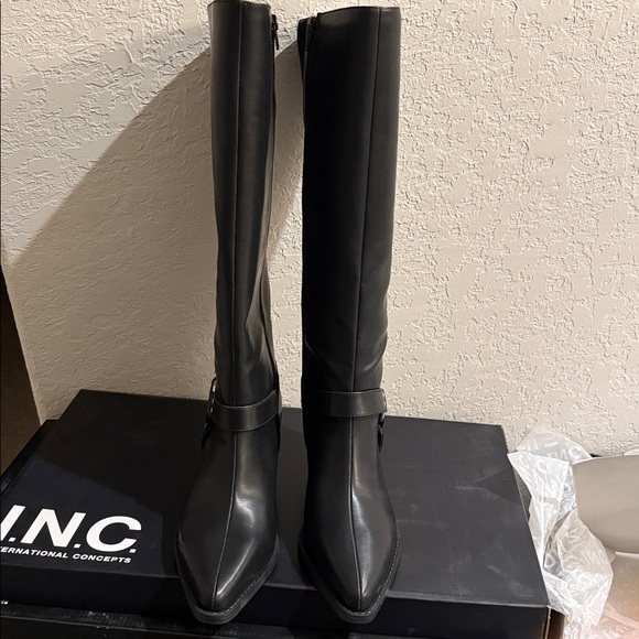 INC International Concepts Black Over the Knee Boots - Picture 8 of 9